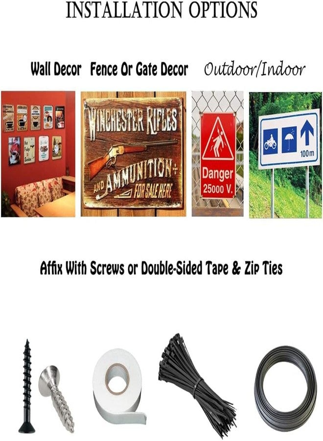 Eletina Retro Metal tin Sign Free Air Gasoline Reproduction Garage Shop Metal Sign Funny Home Cave Garage bar Wall Decoration Vintage Metal Sign 4 x 16 inch - Image 3